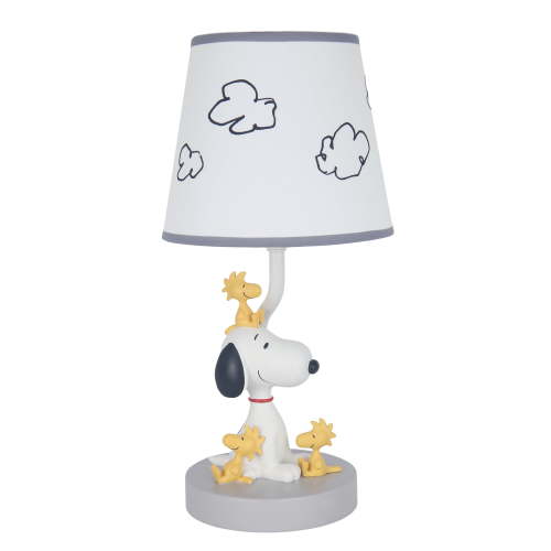 Lambs & Ivy Snoopy & Friends Nursery Lamp with Shade & Bulb