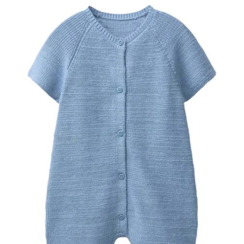 PEARL KNIT SHORT JUMPSUIT - Mid-blue | ZARA United States