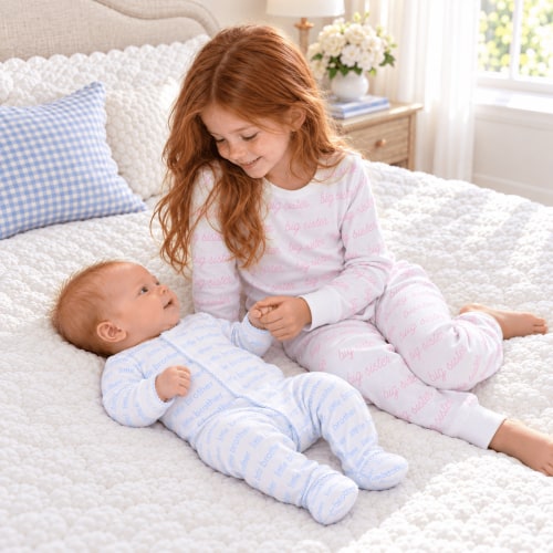 Magnolia Baby Big Sister Pajamas & Little Brother Footie Gift Set - 3T / Newborn