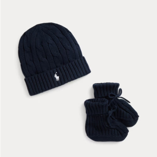 Cotton Beanie & Bootie Set