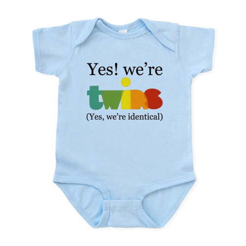 CafePress - Yes, We're Identical Twins Infant Bodysuit - Baby Light Bodysuit, Size Newborn - 24 Months