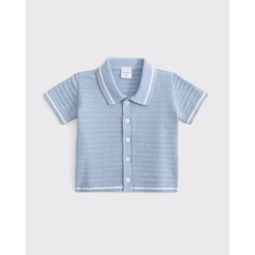 baby button-through sweater polo