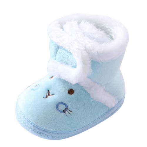 YDOJG Cute shoes for Toddler Boys Girls Shoes Soft Baby Snow Booties Warming Boots Baby Shoes Blue 6-9 Months
