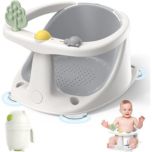 Baby Bath Seat: Infant Bath Seats for Babies Sitting Up - Toddler Bath Seat for Babies 6 Months & Up Baby Bathtub Seat with Non-Slip Suction Cups Baby Bath Tub Chair for Shower