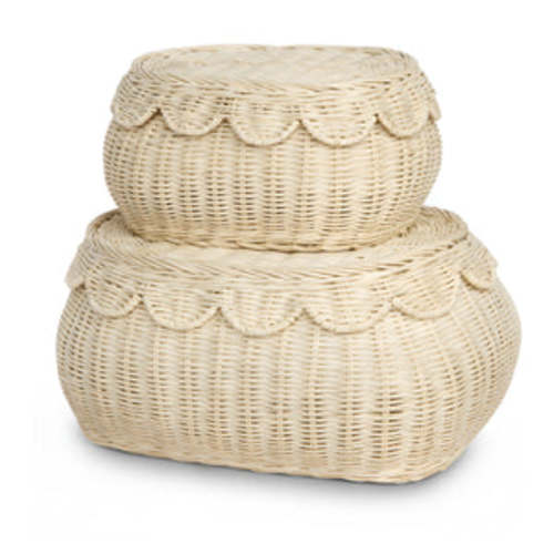 Flora Scalloped Basket Set – BEBE BASK