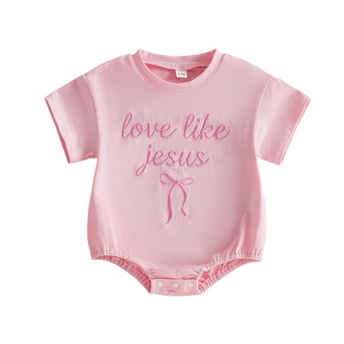 Sejardin Newborn Baby Girl Romper Daddys Girl Summer Clothes Short Sleeve Round Neck Playsuit Infant Girl Outfit