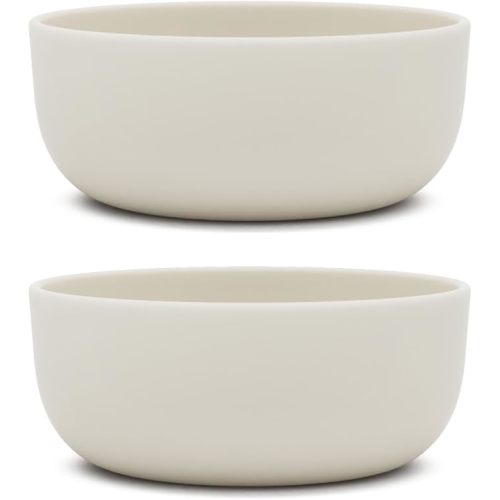 Lalo 2 Pack Silicone Bowls with Rigid Core - Non-toxic Grade Silicone Bowls for Toddlers and Kids Ages 12 Months+, BPA-Free, Dishwasher Safe, Non-suction