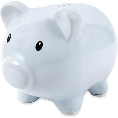 Baby Essentials Large Ceramic Piggy Bank for Boys and Girls, Kids Money and Coin Bank, Perfect Baby Nursery Décor, Gift and Newborn Keepsake