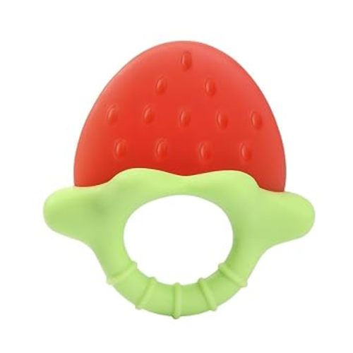 Silicone Baby Teether, Strawberry Shaped Teethers for Babies (Strawberry)