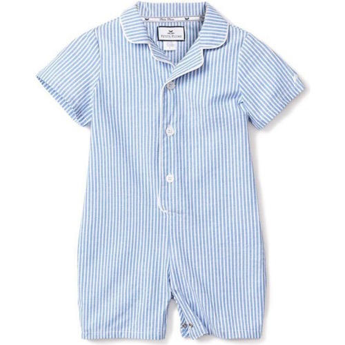 Baby Classic Seersucker One-Piece Pajamas, 6-12M, Blue