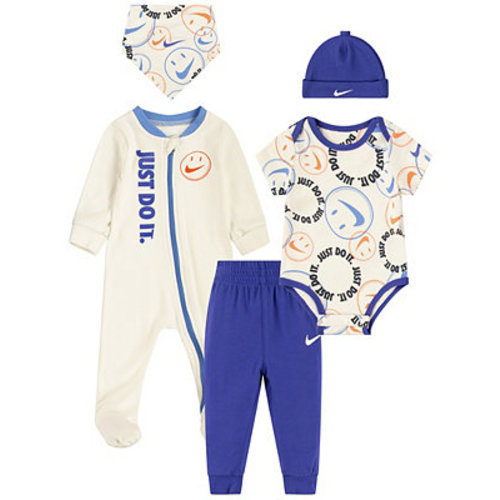 Baby Boys Happy Bodysuit, Hat, Bib, Footed Coverall and Pants Set, 5 Piece