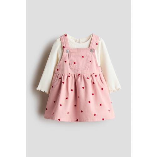 2-PIECE OVERALL DRESS AND TOP SET