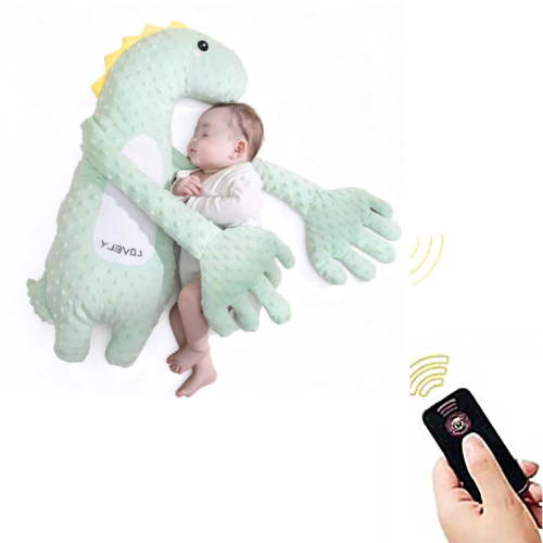 Smart Baby Soother with Realistic Patting & Warmth,Calming Sleep Aid for Newborns to Reduce Startle Reflex,3-Speed Adjustable Sleep Calming Device,Remote Control Patting Doll for 0-12 Months