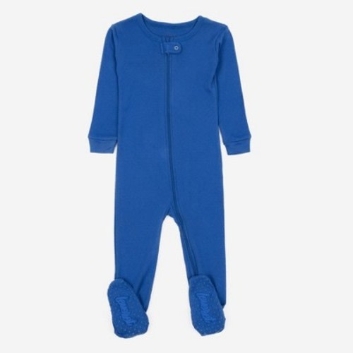 Leveret Footed Cotton Pajamas Solid Royal Blue 3-6 Month
