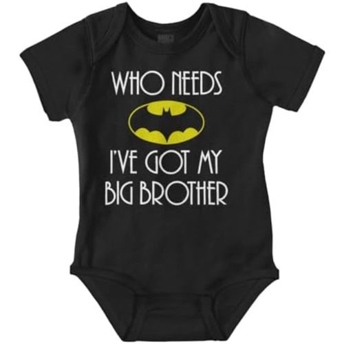 Classic Teaze Who Needs Bat I've Got My Big Brother Baby Romper Boys or Girls