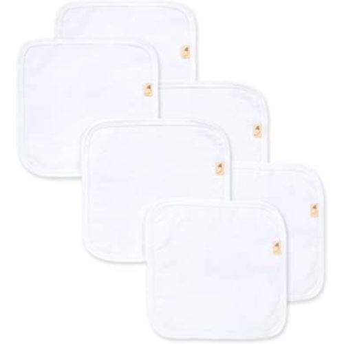 Burt's Bees Baby Infant Washcloths, 100% Organic Cotton, Soft and Super Absorbent Knit Terry Wash Cloth - 6 Pack Set