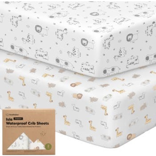 2-Pack Isla [Protect+] Waterproof Crib Sheets
