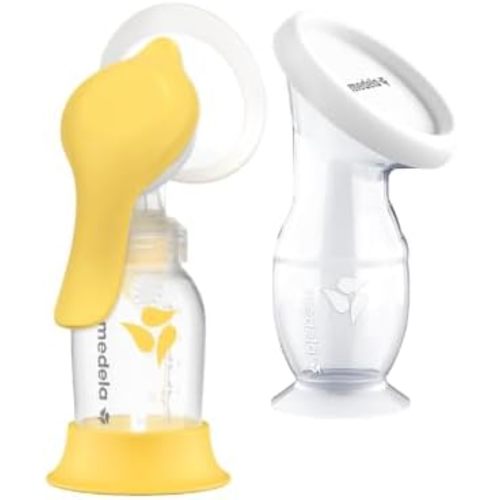 Medela Harmony Manual Breast Pump & Silicone Milk Collector Set, On-the-Go