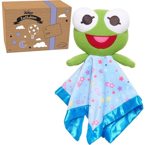 Disney Junior Music Lullabies Lovey Blankies, Kermit, Officially Licensed Kids Toys for Ages 0+ by Just Play