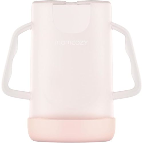 Momcozy Baby Pouch Holder No Squeeze, Baby Food & Juice Box Holder, Mess-Free, Easy Grip for Self-Feeding, BPA-Free & DEHP-Free, Must-Have for Babies, Pink