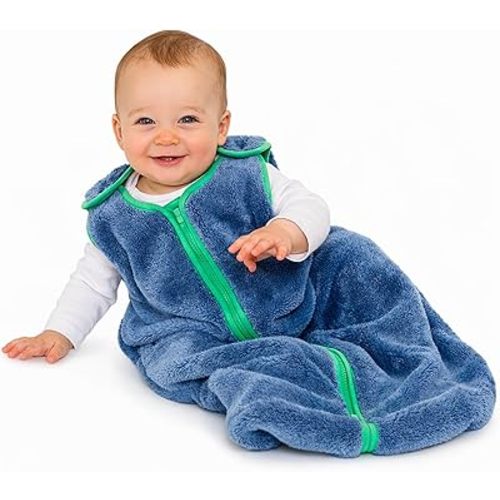 (6-18 Months) Baby Deedee Sleep Nest Teddy Baby Sleeping Bag, Fuzzy Dino, Medium (6-18 Months)