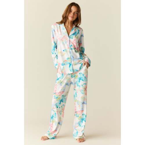 Winter Cloud Jersey PJ Set in Butterfly Bloom