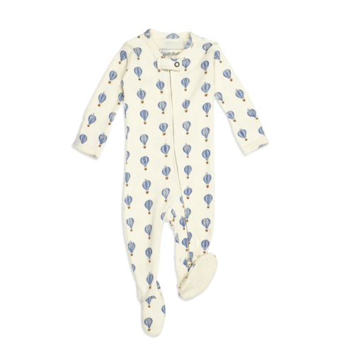 Hot Air Balloon | Organic Zipper Footie
