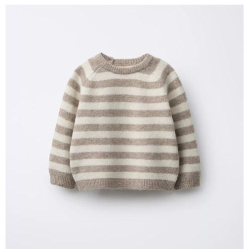 STRIPED KNIT JUMPER - Light beige | ZARA United States