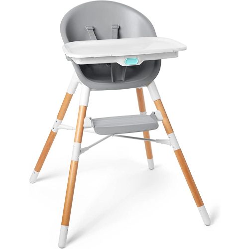 Skip Hop Silla alta para bebé, silla alta convertible 4 en 1, EON, gris/blanco