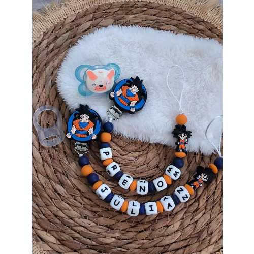 personalized dragon ball z pacifier clip, first name, personalized dragon ball z pacifier clip, pen clip, pacifier clip, schnullerclip