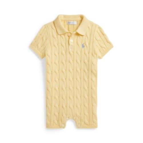 Baby Boys' Cable-Knit Shortall