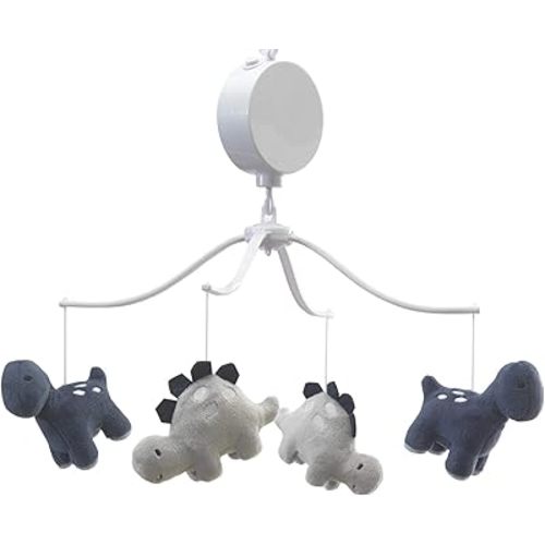 Bedtime Originals Roar Dinosaur Musical Mobile, Blue/Gray
