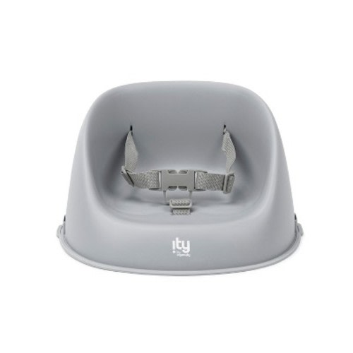 Ingenuity My Spot Easy-Clean Baby Booster Seat Feeding Chair - Gray: 3-Point Harness, Portable, Straps Securely to Most Dining Chairs