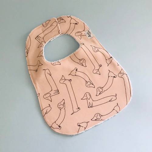 Dachshund Sausage Dog baby toddler feeding bib