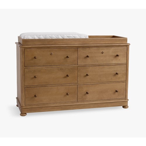 Chris Loves Julia Lakehouse 6-Drawer Dresser & Topper Set (56w x 20d")