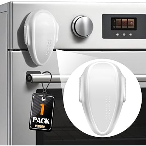 Oven Lock Child Safety (2 Pack),Oven Door Lock,Oven Front Lock, Baby Proofing, Baby and Child Proof Locks for Drawer Oven Stove Door, Upgrade Heat-Resistant Material, Easy to Install - Black