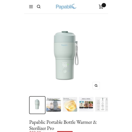 Papablic Portable Bottle Warmer & Sterilizer Pro