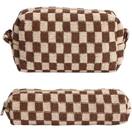 Makeup Bag Cosmetic Bag for Women,1Pcs Large Capacity Makeup Bags and 1Pcs Pencil Case Makeup Brushes Storage Bag Travel Toiletry Bag Organizer ¡­