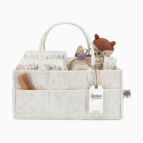 Parker Baby Co. Diaper Caddy - White, Large