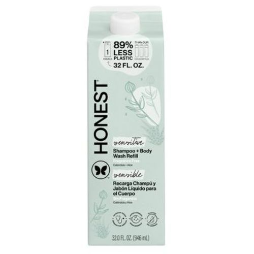 The Honest Company Sensitive Shampoo + Body Wash Refill - Fragrance Free - 32 fl oz