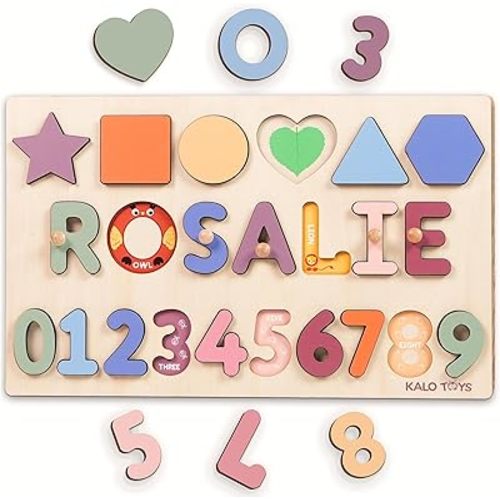 Personalized Name Puzzle, Custom Baby Gifts, Personalized Name Puzzles for Toddlers 1-3, Personalized Toddler, 1st Birthday Girl and Boy