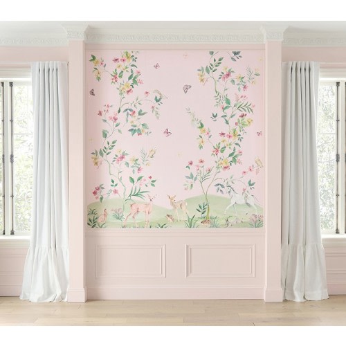 AERIN Pink Forest Wall Mural (72"x 72")