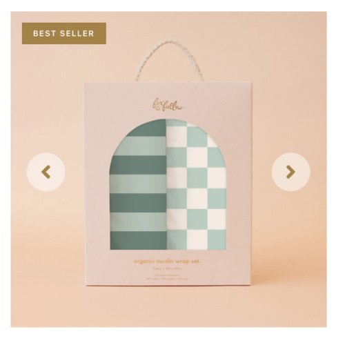 Sage Stripe / Sage Check Organic Muslin Wrap Set– Fox & Fallow
