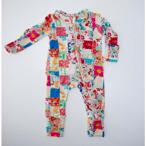 Patchy Bloom | Two-Way Zip Footie