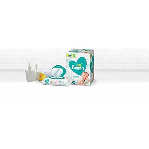 Baby Wipes, Pampers Sensitive Water Based Baby Diaper Wipes, Hypoallergenic and Unscented, 9X Pop-Top Packs, 504 Count Total Wipes (Packaging May Vary)