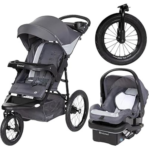 Baby Trend Expedition® Zero Flat Jogger Travel System with LED Lights, Dash Grey