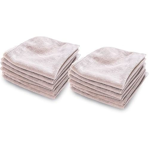 LA PETITE OURSE Baby Wipes - Bamboo Baby Washcloths, Burp Cloths, and Washable Towel Face Wipes - Ultra-Soft, Reusable for Boys & Girls, Newborns, Toddlers - Ideal Shower Registry Gift, Grey - 12 Pack