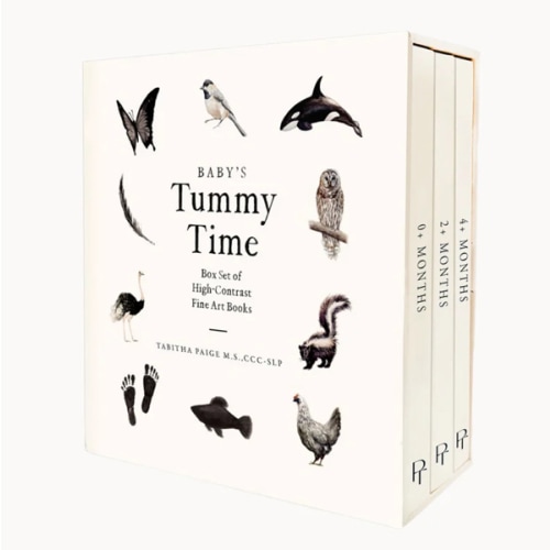 Baby's Tummy Time Book Box Set&nbsp;:&nbsp;A 3-Book Box Set of High-Contrast Art for Visual Stimulation at Tummy Time