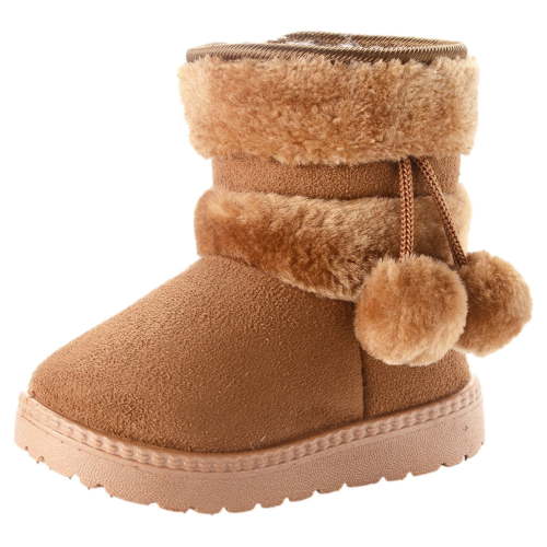 Girls' Boots Clearance Girl's Winter Snow Boots Warm Faux Fur Lined Short Fashion Boot(Toddler/Little Kid) Save Big
