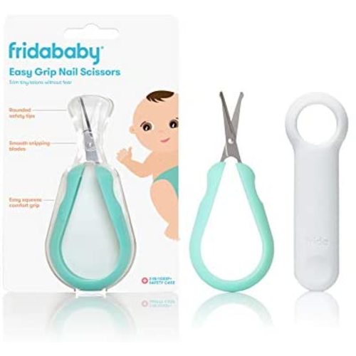 Easy Grip Nail Scissors by Frida Baby Grooming Essentials Safe for Infant Newborn Toddler Nails
